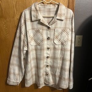 Plaid Button-Up Shirt